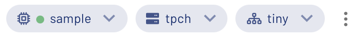 Query editor use tpch catalog button